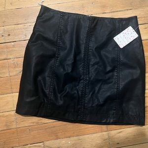 Free people leather skirt